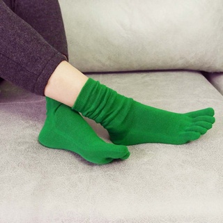 DONOVAN invierno de cinco dedos calcetines transpirables tubo medio calcetines dedo del pie calcetines de pie desgaste otoño antideslizante Yoga algodón calcetines de las mujeres/Multicolor (2)