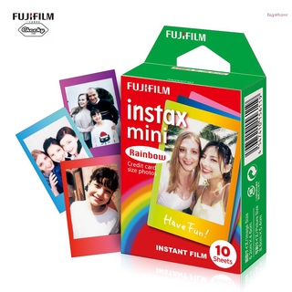 Fayshow Fujifilm Instax Mini 10 hojas de colores arco iris película de papel fotográfico instantánea álbum de impresión instantánea accesorio de reemplazo para Fujifilm Instax Mini 7s/8/25/90/9