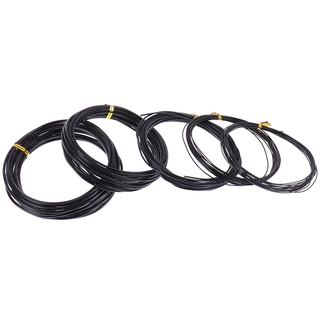Bonsai alambres de aluminio anodizado Bonsai alambre de entrenamiento Total 16.5 pies (negro) (8)