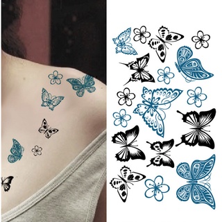 [allenfan.mx] calcomanías temporales para tatuajes/arte corporal a prueba de agua/mariposa