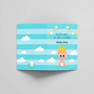 Tarjetas de felicitación para recién nacidos/tarjetas de felicitación para bebés/niño/niña de lujo