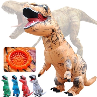 traje unisex t halloween vestido cos disfraz inflable dinosaurio blowup niños rex (3)
