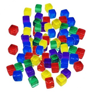 [Szxflie3] 2x100pcs 10 mm colorido cubo cubo juegos de mesa para fiesta KTV juguetes Multicolor