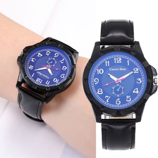 [-FENGSIR-] Fashion Luxury Quartz Watch Blue Glass Dial Casual Leather Belt Woman's Watch