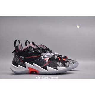 ventas calientes Listo Stock Nike Air Jordan Why Not Zero 3 Hombres Deportes Zapatos De Baloncesto Negro Rojo