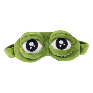 3D Animal Frog Blindfold Soft Padded Eye Cover Travel Sleep Blackout Masks