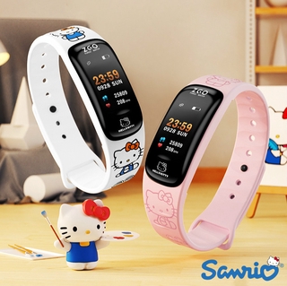 Sanrio Hello Kitty señoras moda reloj inteligente niña luminoso impermeable reloj deportivo estudiante de dibujos animados lindo reloj electrónico multifuncional banda de Fitness anne01.mx