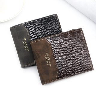 Nueva cartera corta de los hombres de la moda Casual bisagra bronceado impreso cartera de los hombres Multi-tarjeta monedero monedero cartera