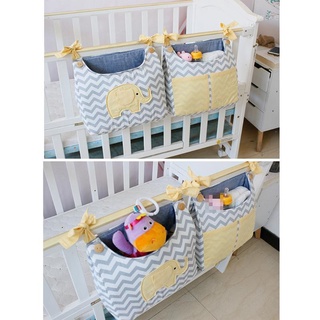 WIT 2 bolsas de almacenamiento para cuna de bebé, organizador colgante, organizador para cuna, bolsillo para pañales (1)