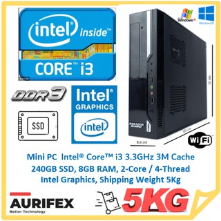 Mini PC Intel Core i3 3.3GHz 8GB RAM 240GB SSD