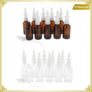 10Pcs vacío recargable vidrio Nasal Spray botellas fina niebla bomba viales 30ml traje para maquillaje agua Perfumes aceites esenciales (8)