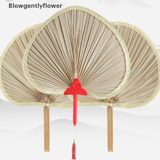 blowgentlyflower - ventilador de tejido de bambú, abanico de mano, abanico de pucao, con borlas bgf