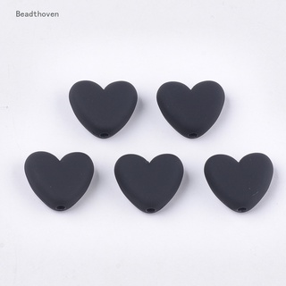 36 pzs cuentas acrílicas estilo goma corazón negro 19x x9mm agujero: mm