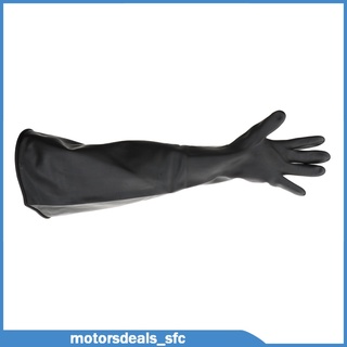 [motores] 1 par de guantes de goma alcalinos industriales anti químicos accs negro
