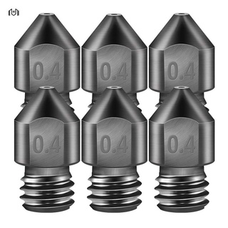 6 boquillas de extrusora de impresora 3d mk8 boquilla de acero endurecido 0,4 mm/1,75 mm ender 3 boquilla resistente al desgaste para impresora 3d (1)