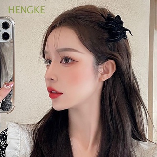HENGKE Vintage Pasadores de estilo coreano Temperamento Pinza para el cabello para mujer Horquilla con lazo Tocado Sombreros Encantador Lindo Clip lateral Simple Accesorios para el cabello/Multicolor