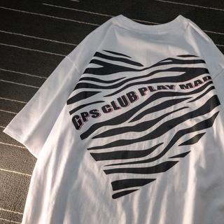 camiseta de mujer 2021 zebra print hombres y mujeres manga corta suelta top ocio simplicidad