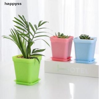 happyss 10pcs macetas cuadradas macetas bandejas de plástico macetas para plantas decoración de jardín mx