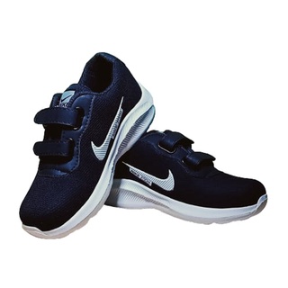 (pulsera De cuerda libre) nuevos zapatos de niños Nike Velcro negro zapatillas de deporte de la escuela