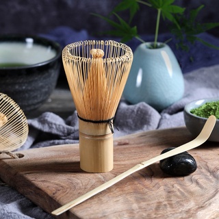 Set de té Matcha batidor (Chasen), cuchara de té y cuchara (Chashaku) Matcha juego de té accesorios de bambú (1)