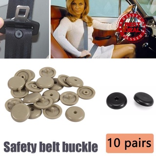 10pcs cinturón de seguridad de coche tapón hebilla botón espaciado límite hebilla sujetador e4y5