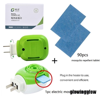 glow calentador eléctrico repelente de mosquitos portátil con 90 alfombrillas repelente de insectos super