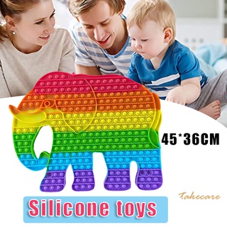 Gran silicona descompresión juguete colorido empuje burbuja Fidget sensorial juguete de pensamiento de entrenamiento juego de rompecabezas para adultos niño