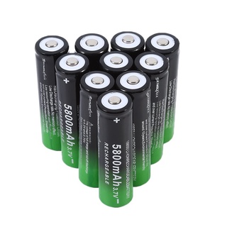 10Pcs baterías recargables 18650 5800mAh 3.7V baterías recargables