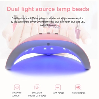 11063 72W SUNX PLUS UV Nail Lamp 36 LED Lámpara secadora para todo tipo de barniz de gel Pulido de uñas (5)