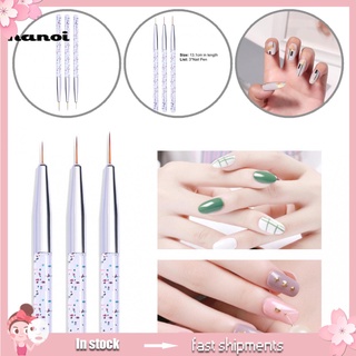 HAN_ Convenient Nail Liner Pen Sequins Flower Nail Art French Drawing Brush Ergonomics Handle for Manicure