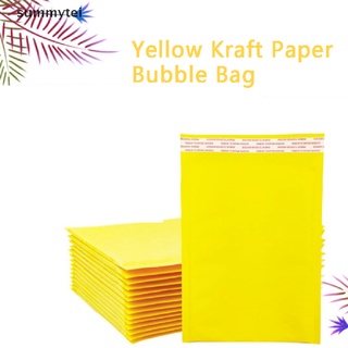 Summytei 15Pcs Strong Stickiness Yellow Kraft Paper Bubble Envelopes Bags Protection Bag MX