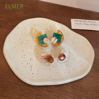 Elmer Lady aretes geométricos De Estilo Coreano/Multicolor