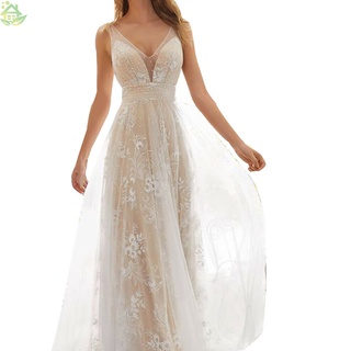 vestidos de boda de novia con aplicaciones de encaje vestido elegante de encaje v vestido de novia para mujer