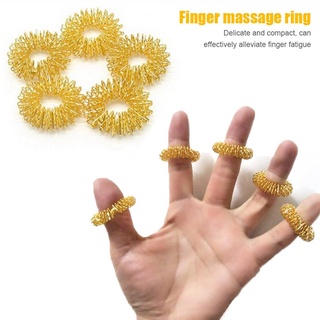 pretty iron dedo masajeador primavera anillo mano relax cuidado de la salud herramientas de acupuntura