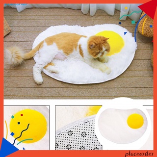 place_ edredón portátil para mascotas, huevo frito, cojín suave, super suave, para cachorro