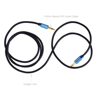 cyclelegend - cable de audio auxiliar de alta calidad (3,5 mm, cable auxiliar de 1,5 metros, pvc), color negro