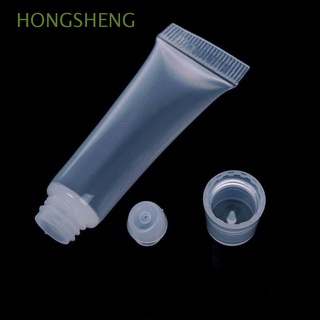 hongsheng nuevos contenedores cosméticos bolsa de viaje brillo labial bálsamo dispensador de loción botella portátil tubos vacíos 5pcs 10ml protector solar crema transparente/multicolor