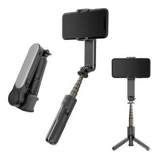 l09 inalámbrico bluetooth selfie palo con luz led trípode telescópico barra de mano cardán estabilizador para android ios smartphone