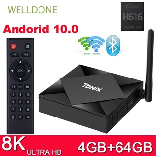WELLDONE TX6S Inteligente Caja de TV 8K 4K Quad Core Allwinner H616 Youtube Media Player Bluetooth WIFI dual 4GB 64GB Decodificador Android 10.0 (1)