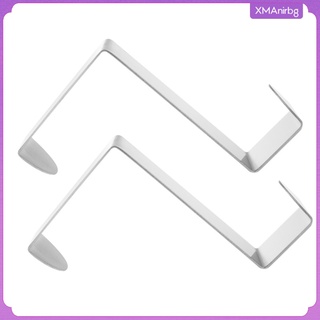 [xmanirbg] 2 ganchos sobre la puerta percha de metal de acero inoxidable para toalla forma z, perfecto para el hogar, tienda, trabajo, oficina y (3)