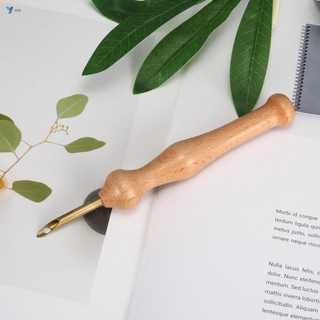 Yyhix pluma Mágica bordada aguja De fieltro De metal con mango De madera herramientas De Costura De escritorio (8)