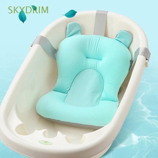 skydrim - alfombrilla de bañera suave antideslizante para bebé, asiento de baño, cojín para recién nacido, confort infantil, ducha plegable, bañera, almohada