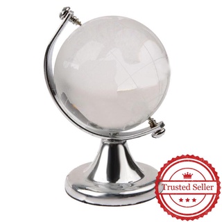 Venta caliente de cristal mapa del mundo transparente mesa decoración adornos escritorio bola Y0W2