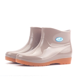 Verano de la moda de las mujeres zapatos de lluvia antideslizante resistente al desgaste bajo tubo de lluvia botas de agua zapatos de trabajo zapatos de goma botas de agua (1)