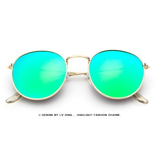 3447 Vintage Round Frame Sunglasses Driving Personality Color Sunglasses
