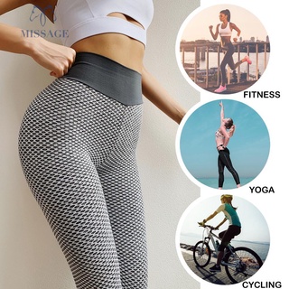 Cintura alta Yoga pantalones de las mujeres Leggings Fitness adelgazar entrenamiento pantalones (M) (1)