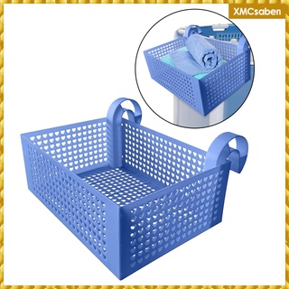 [Ready Stock] Durable Storage Basket with Hanging Hooks, Swimming Pool Frame Organizer Mesh Basket for Inflatables, Pool Toys, Floats,