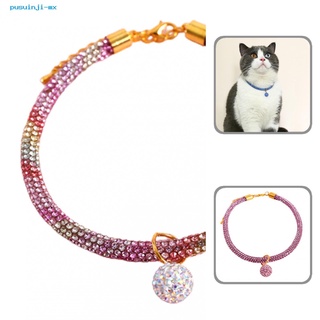 collar pusuinji inofensivo para gatos/perros/gatitos/collar de diamante sintético con colgante de regalo decorativo para mascotas