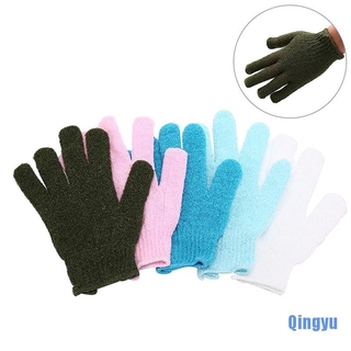 [Qingyu] 1 pieza de ducha exfoliante cuerpo exfoliante guante de eliminación de la piel muerta masaje guante de baño