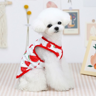 accessto Pet Vest Fruit Pattern Breathable Cotton Sleeveless Dog T-shirt for Summer